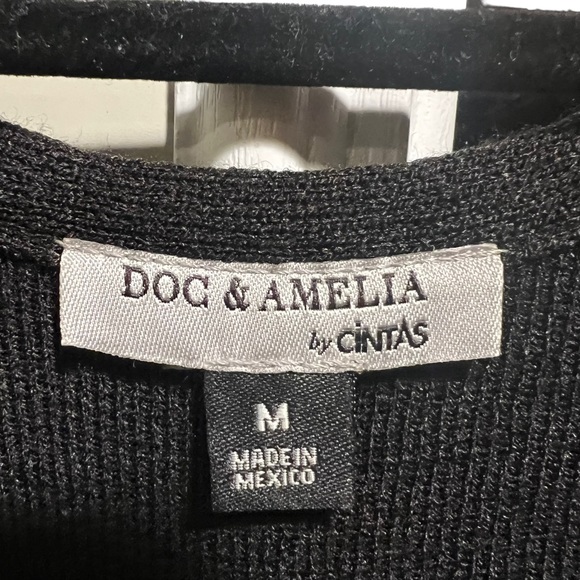 Doc & Amelia by Cintas Black Cardigan Sweater. 6 Buttons. Size M. - Picture 3 of 6